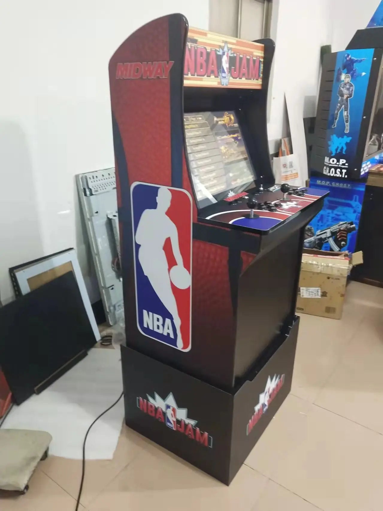 NBA Upright Arcade DIY Classic Cabinet Machine 22 inch 9800 in 1 Multi Games Wooden Arcade