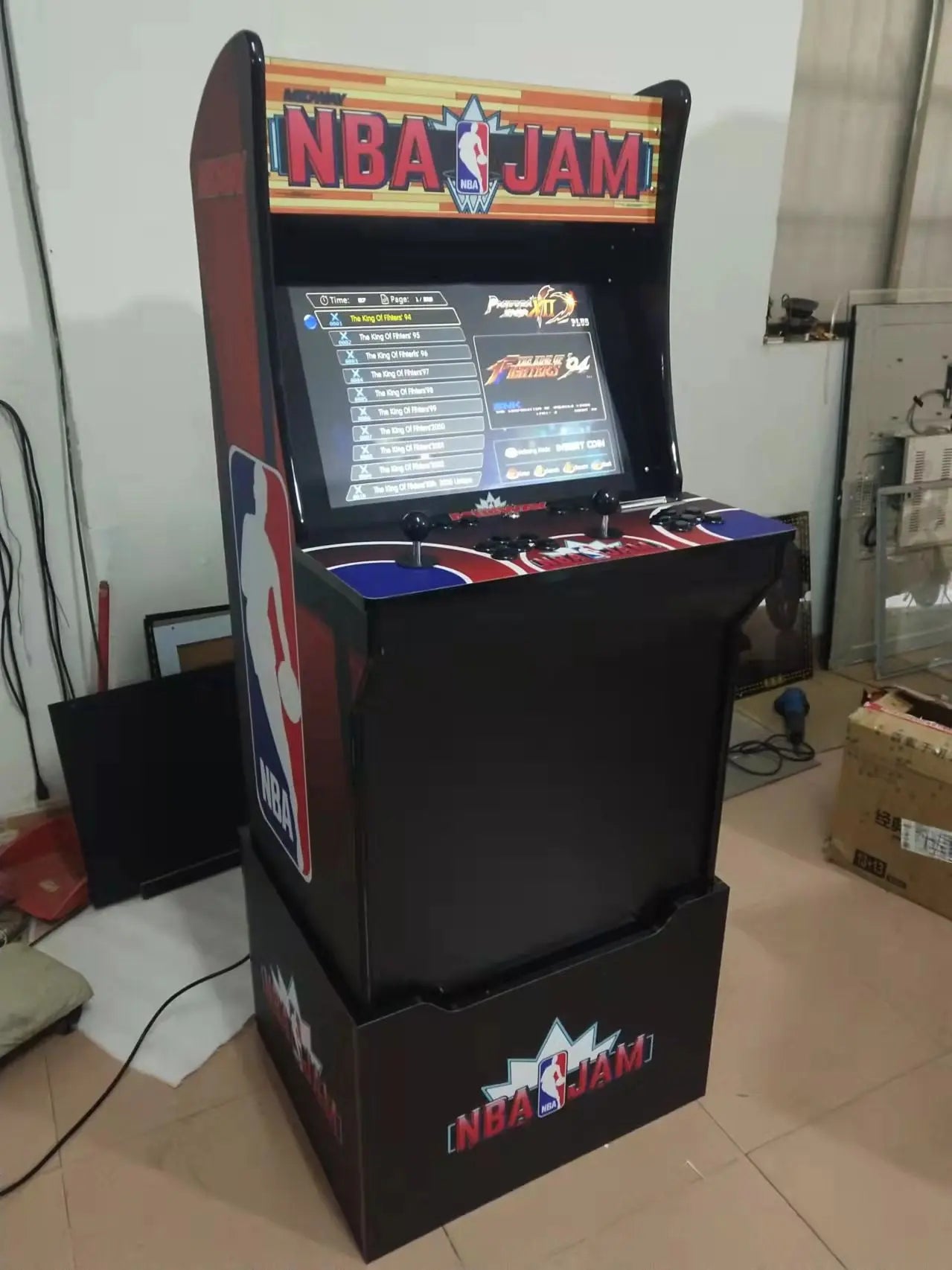 NBA Upright Arcade DIY Classic Cabinet Machine 22 inch 9800 in 1 Multi Games Wooden Arcade