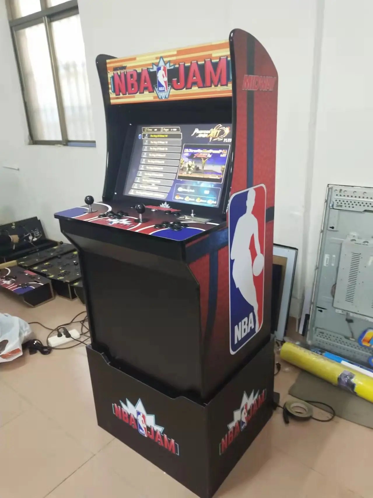 NBA Upright Arcade DIY Classic Cabinet Machine 22 inch 9800 in 1 Multi Games Wooden Arcade