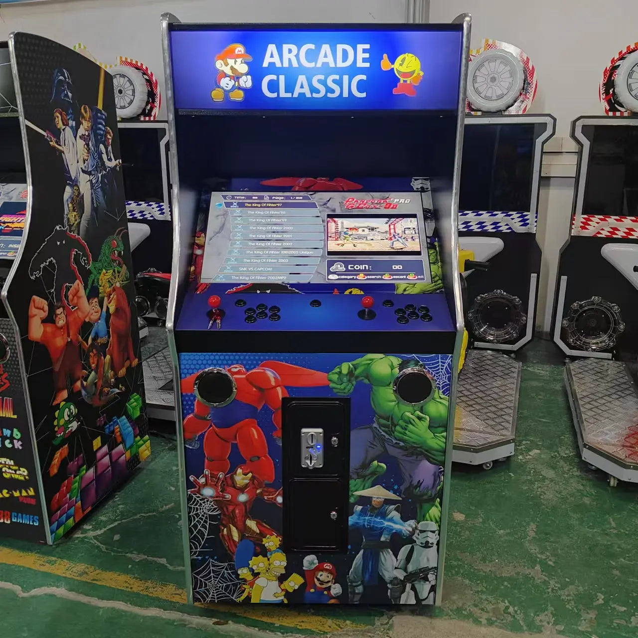 Pacman Fighting Arcade game machine China Direct 32 inch 3188 in 1 games for Sale wooden arcade