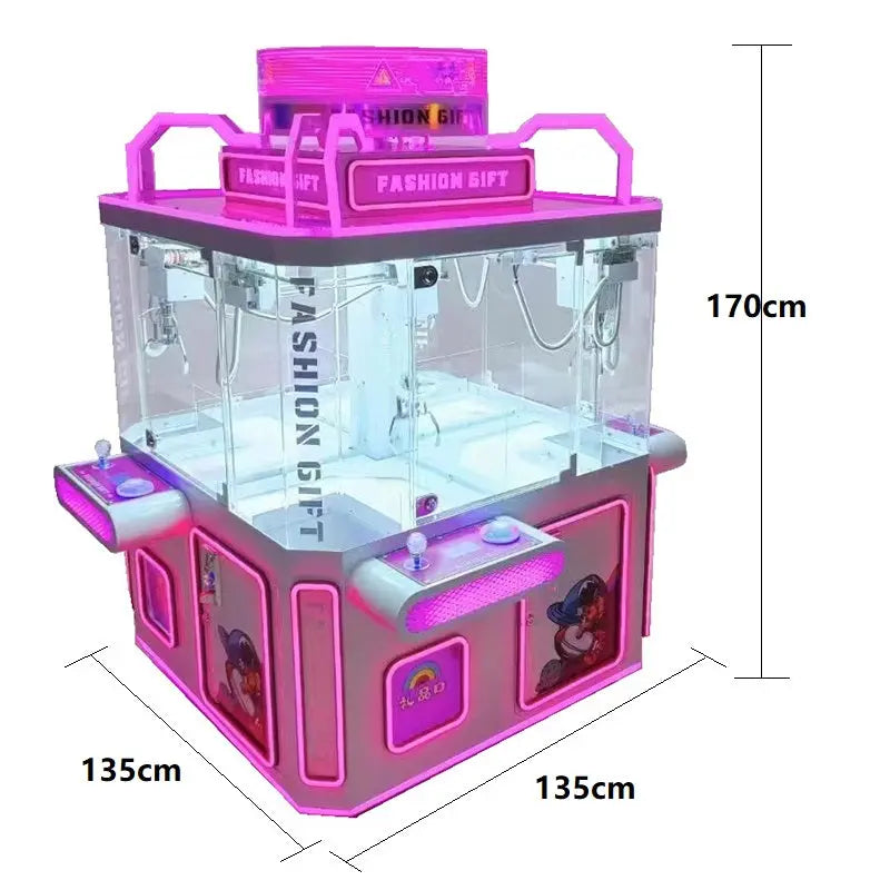 Pink Love MINI Claw machine gift vending crane for 4 players Gift