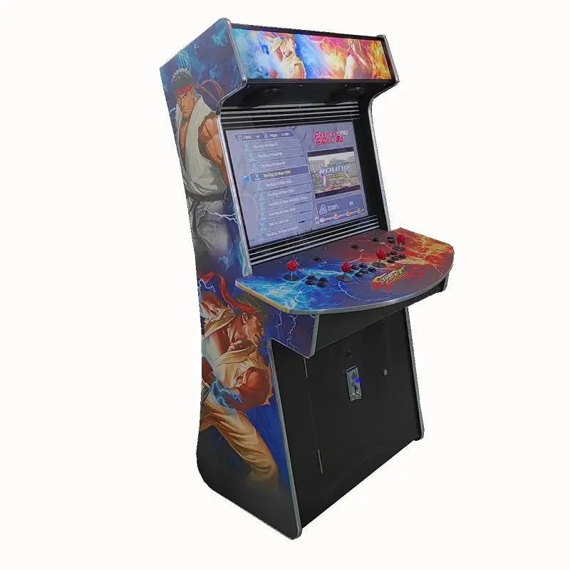 Street Fighter Fighting Arcade game machine Curved body for 4 players wooden arcade