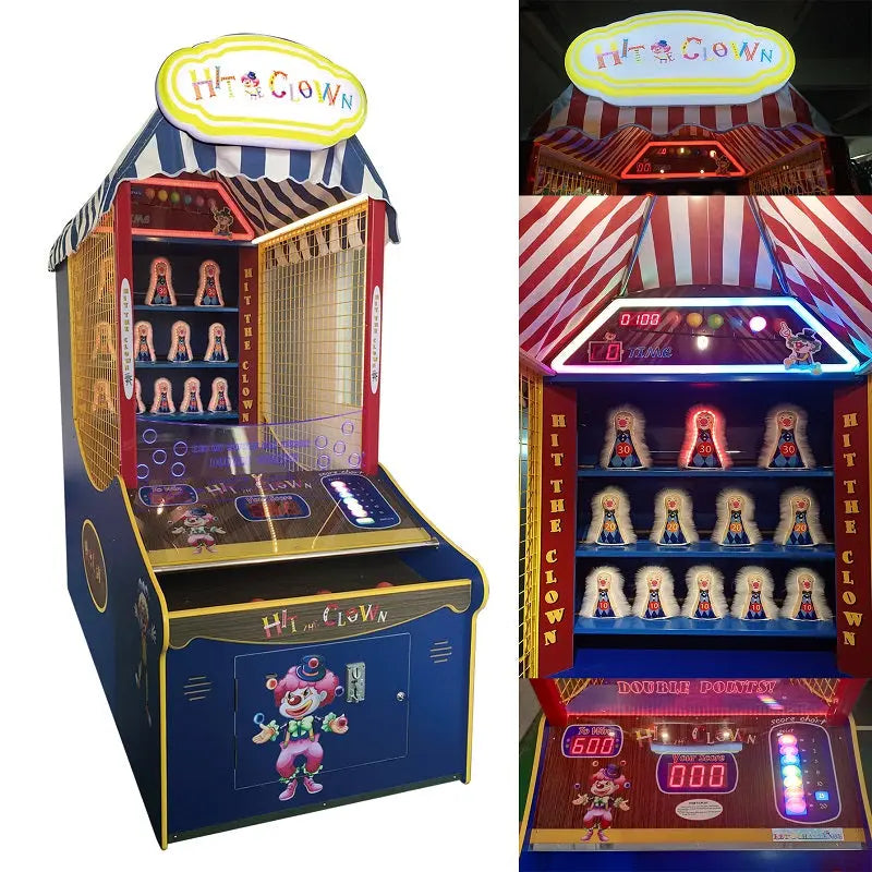 Hit-Clown-Hit-The-Penguin-Carnival-Amusement-Coin-operated-Electronic-Lottery-tickets-Redemption-Game-Machine-Tomy-Arcade